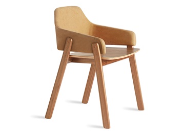 北歐極簡(jiǎn)實(shí)木A字靠背休閑餐椅