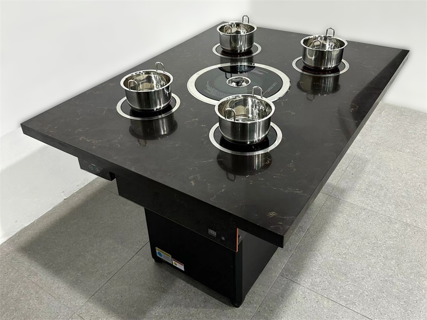 自助餐廳一人一鍋小火鍋無煙烤涮一體桌