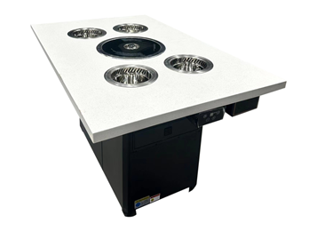 大理石智能無煙凈化火鍋烤肉一體桌