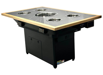 自助餐廳一人一鍋無煙小火鍋烤肉一體桌