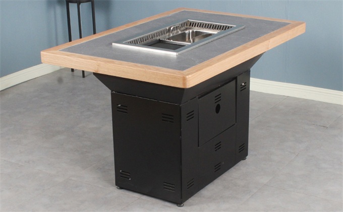 無煙涮烤涮一體火鍋?zhàn)繽商用烤涮一體桌