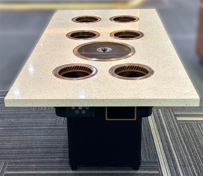 6人位一人一個小火鍋無煙自凈化火鍋烤肉一體桌