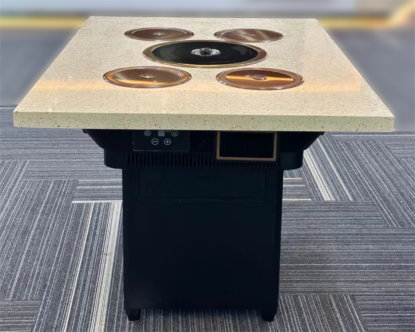 自助火鍋烤肉店一人一鍋小火鍋無煙烤肉一體桌