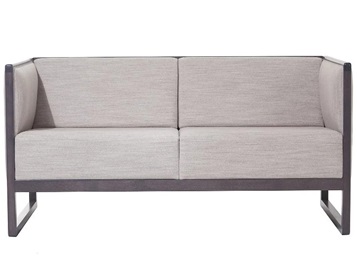 新中式會所實(shí)木簡約布藝軟包沙發(fā)