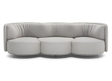 高端會所現代個性意式絨皮卡座沙發(fā)