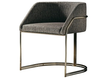 高檔會(huì)所不銹鋼簡(jiǎn)約科技布藝椅子