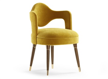 酒店會(huì)所現(xiàn)代時(shí)尚厚軟包座墊實(shí)木椅