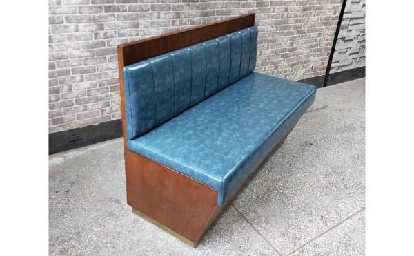 茶餐廳火鍋店簡(jiǎn)約實(shí)木卡座定制