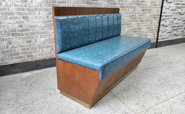 茶餐廳火鍋店簡(jiǎn)約實(shí)木卡座定制