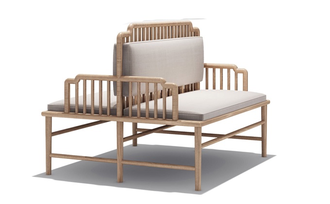 火鍋店布藝軟包休閑實木雙面卡座沙發(fā)