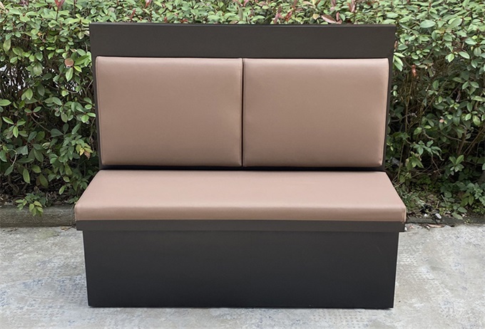 牛肉火鍋時(shí)尚實(shí)木雙人位卡座沙發(fā)