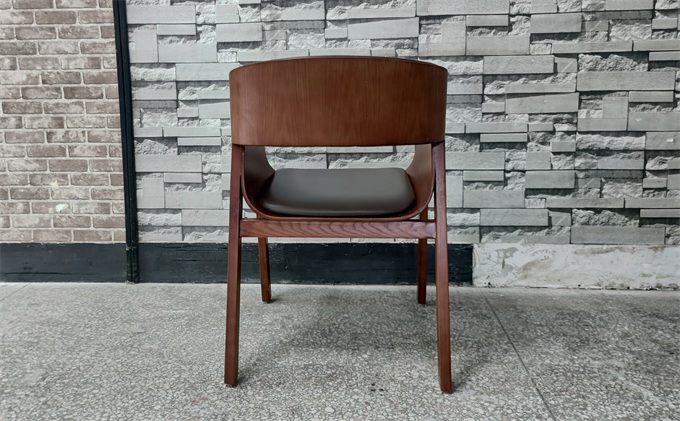 自助火鍋店中式實木靠背鏤空椅子