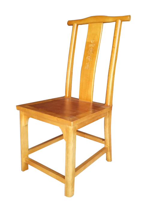 老榆木餐椅中式實木餐椅 明清仿古老火鍋椅子側(cè)面展示