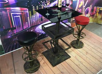 復(fù)古工業(yè)風(fēng)鐵藝酒吧清吧高吧臺(tái)家具定制