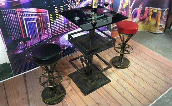 復(fù)古工業(yè)風(fēng)鐵藝酒吧清吧高吧臺(tái)家具定制