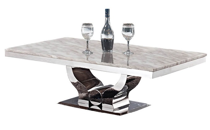 量販式ktv現代大理石不銹鋼長方形茶幾