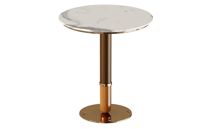 現(xiàn)代清吧大花白大理石圓形吧臺