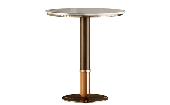 現(xiàn)代清吧大花白大理石圓形吧臺