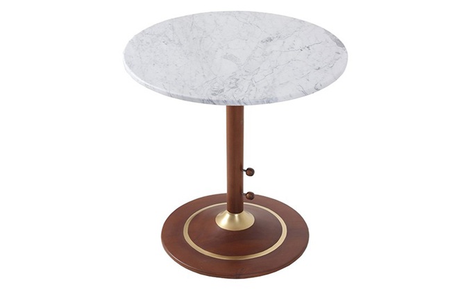 休閑清吧簡(jiǎn)約大理石高腳吧臺(tái)小圓桌