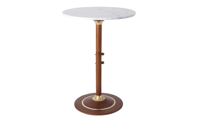 小清新酒吧后現(xiàn)代實(shí)木不銹鋼圓形吧臺(tái)