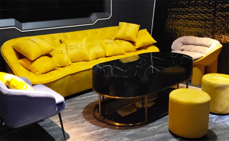 酒吧ktv簡約創意不銹鋼大理石茶幾