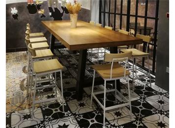 中式休閑實(shí)木酒吧吧臺(tái)吧椅