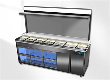 肥牛火鍋店高端時(shí)尚冷藏保鮮臺(tái)