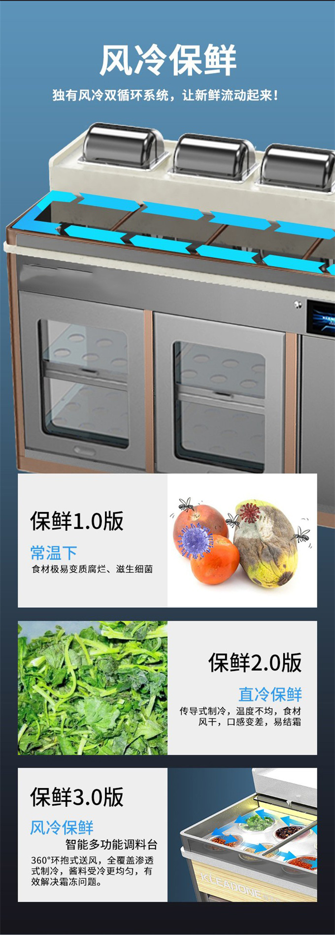 火鍋店智能多功能多重保鮮醬料臺(tái)