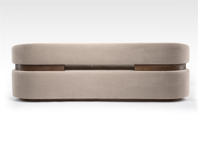 咖啡館意式時尚絨皮軟包鏤空靠背沙發(fā)