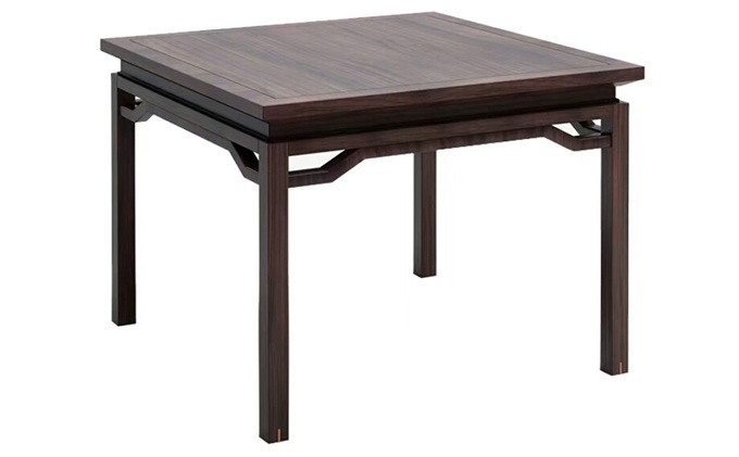 明清中式實(shí)木八仙桌_仿古圓飯桌椅組合