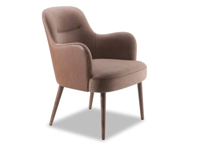 西餐廳北歐風(fēng)現(xiàn)代絨布高背實(shí)木椅