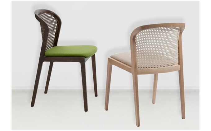 現(xiàn)代簡約藤編休閑實木餐椅