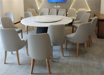 公司內部食堂會所酒樓湘菜館飯店包房大理石桌椅