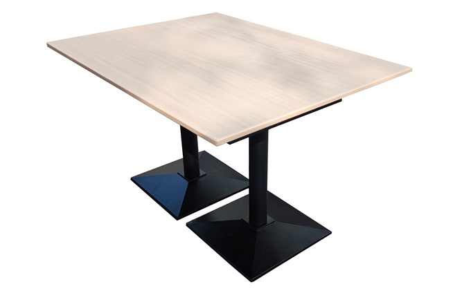 政府機關食堂極簡風格實木餐桌