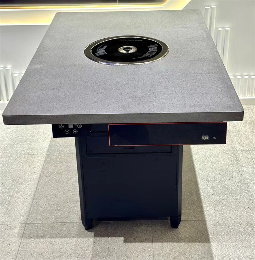 自助烤肉店大理石無煙自凈化烤肉桌