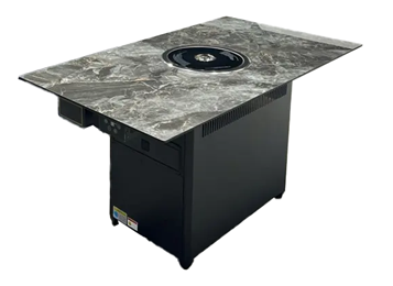 自助餐廳巖板臺面無煙烤肉桌