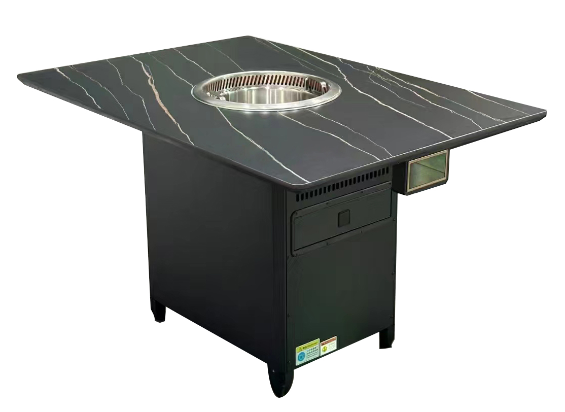 連鎖火鍋店巖板智能無煙凈化火鍋桌