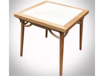 西餐廳定制特色古風(fēng)家具實木大理石四方桌