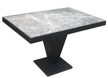 西餐廳鐵藝包邊大理石時(shí)尚桌子