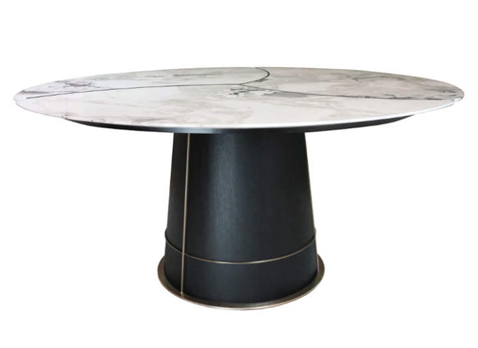 廣式特色菜餐廳時(shí)尚巖石板餐桌