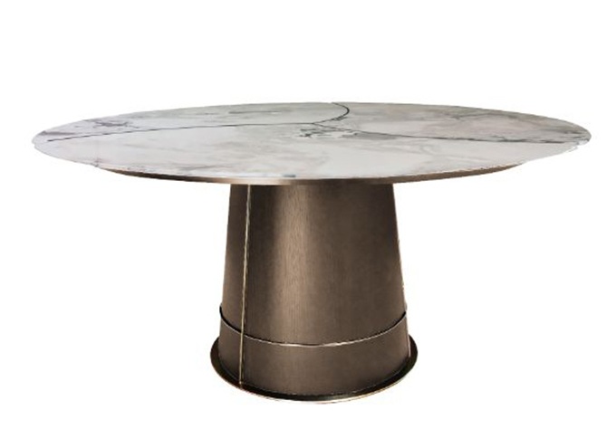 廣式特色菜餐廳時(shí)尚巖石板餐桌