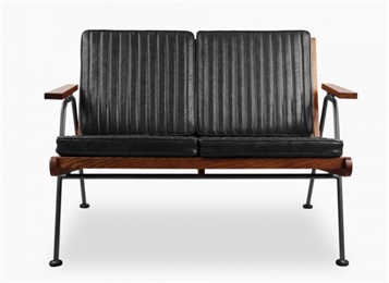 咖啡館美式鐵藝實木loft卡座沙發(fā)