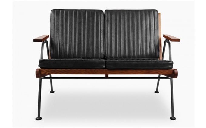 咖啡館美式鐵藝實木loft卡座沙發