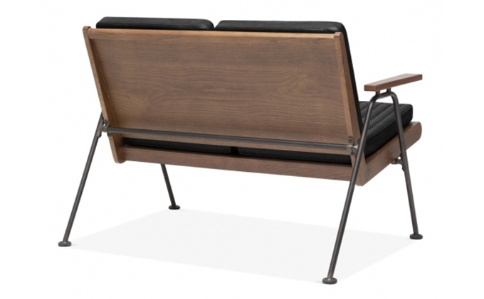 咖啡館美式鐵藝實木loft卡座沙發