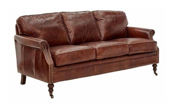 復古小酒吧工業(yè)風皮革卡座沙發(fā)