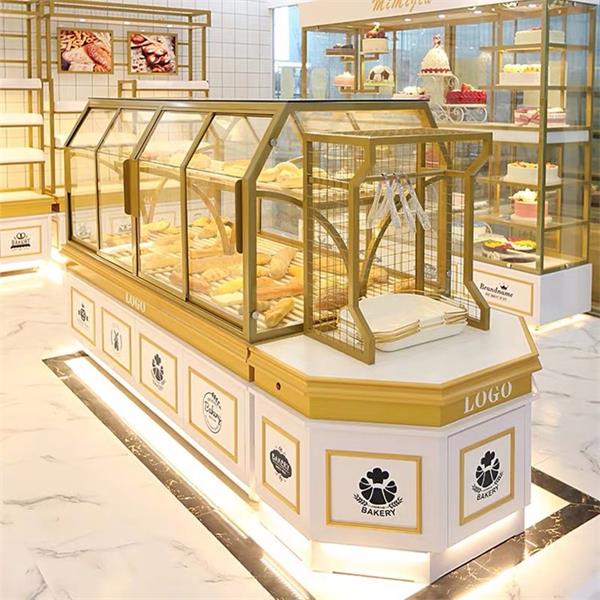 面包展示柜烘焙店多層中島糕點(diǎn)柜臺(tái)