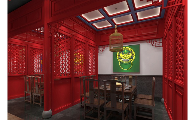 火鍋店中式風格空間裝修設(shè)計