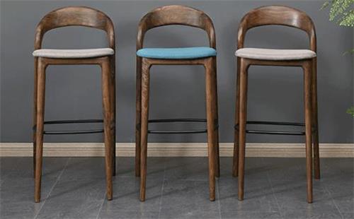 現(xiàn)代高腳椅子金屬圈扶手吧臺凳