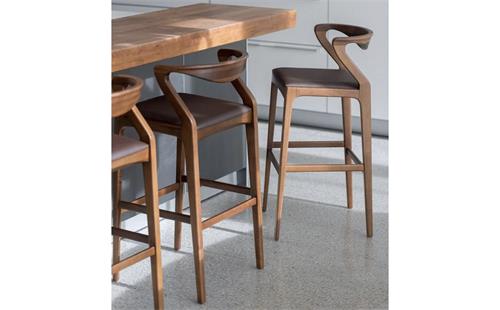 休閑實木酒吧椅現(xiàn)代高腳椅子